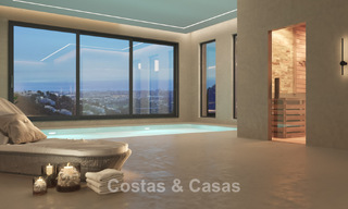 Villa design sophistiquée avec vue magnifique sur la mer à vendre à El Madroñal, Benahavis - Marbella 775248 