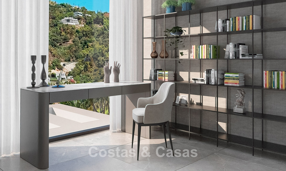 Villa design sophistiquée avec vue imprenable sur la mer à vendre à El Madroñal, Benahavis - Marbella 775254
