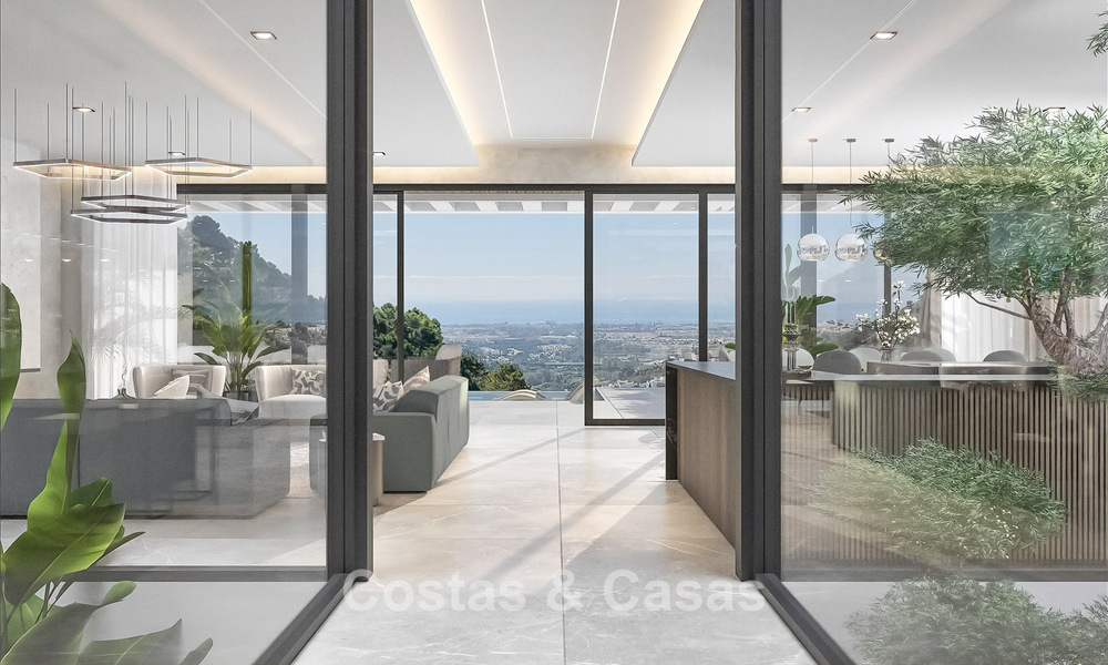 Villa design sophistiquée avec vue imprenable sur la mer à vendre à El Madroñal, Benahavis - Marbella 775265