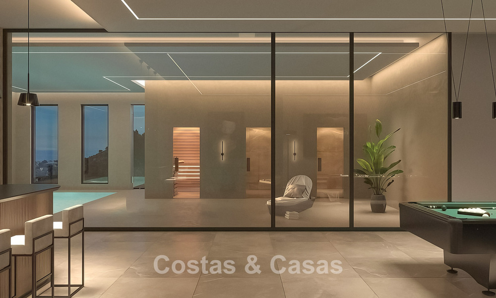 Villa design sophistiquée avec vue imprenable sur la mer à vendre à El Madroñal, Benahavis - Marbella 775269