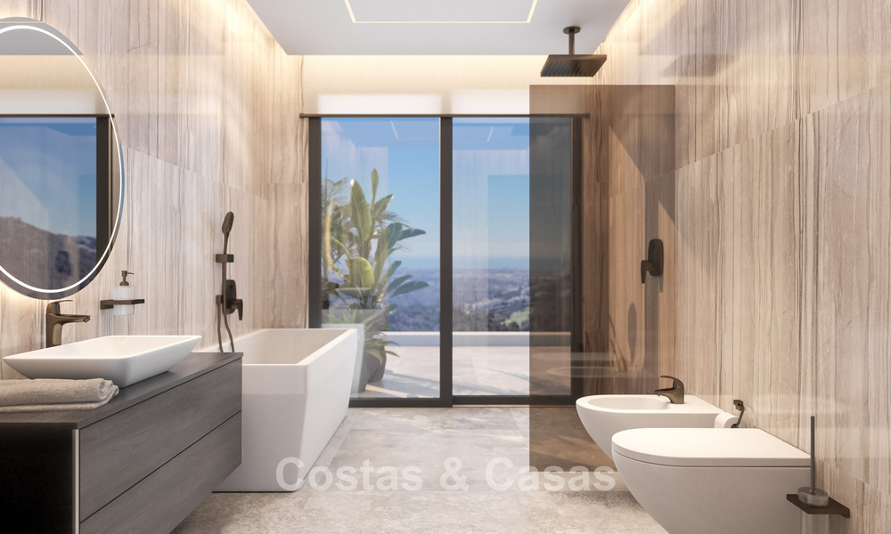 Villa design sophistiquée avec vue imprenable sur la mer à vendre à El Madroñal, Benahavis - Marbella 775271