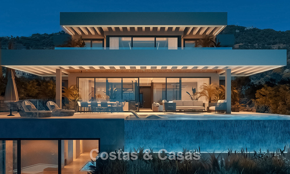 Villa design sophistiquée avec vue imprenable sur la mer à vendre à El Madroñal, Benahavis - Marbella 775272