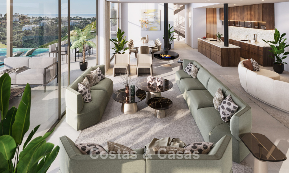 Impressionnante villa de nouvelle construction avec des vues à couper le souffle à vendre dans l'exclusif El Madroñal, Benahavis - Marbella 775277