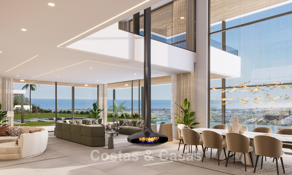 Impressionnante villa de nouvelle construction avec des vues à couper le souffle à vendre dans l'exclusif El Madroñal, Benahavis - Marbella 775279