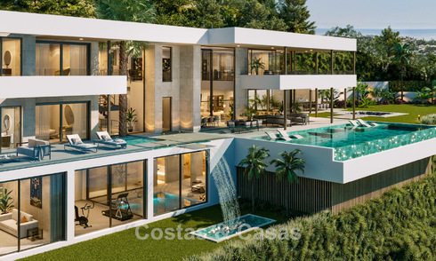 Impressionnante villa de nouvelle construction avec des vues à couper le souffle à vendre dans l'exclusif El Madroñal, Benahavis - Marbella 775285