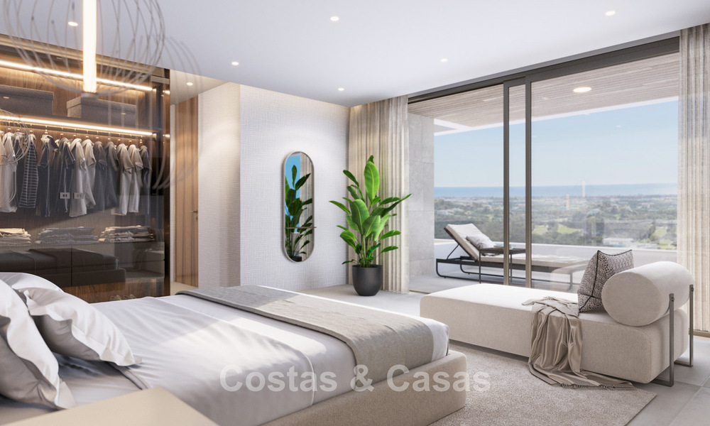 Impressionnante villa de nouvelle construction avec des vues à couper le souffle à vendre dans l'exclusif El Madroñal, Benahavis - Marbella 775290