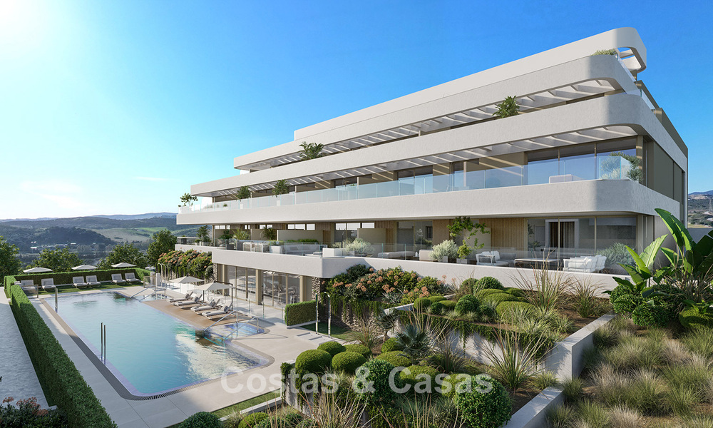 Appartements modernes de nouvelle construction à vendre à proximité de la plage et avec vue sur la mer à Estepona Ouest 775323