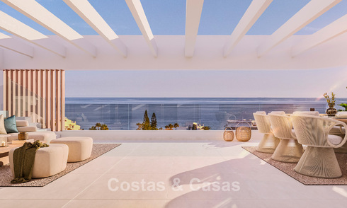 Appartements modernes de nouvelle construction à vendre à proximité de la plage et avec vue sur la mer à Estepona Ouest 775325