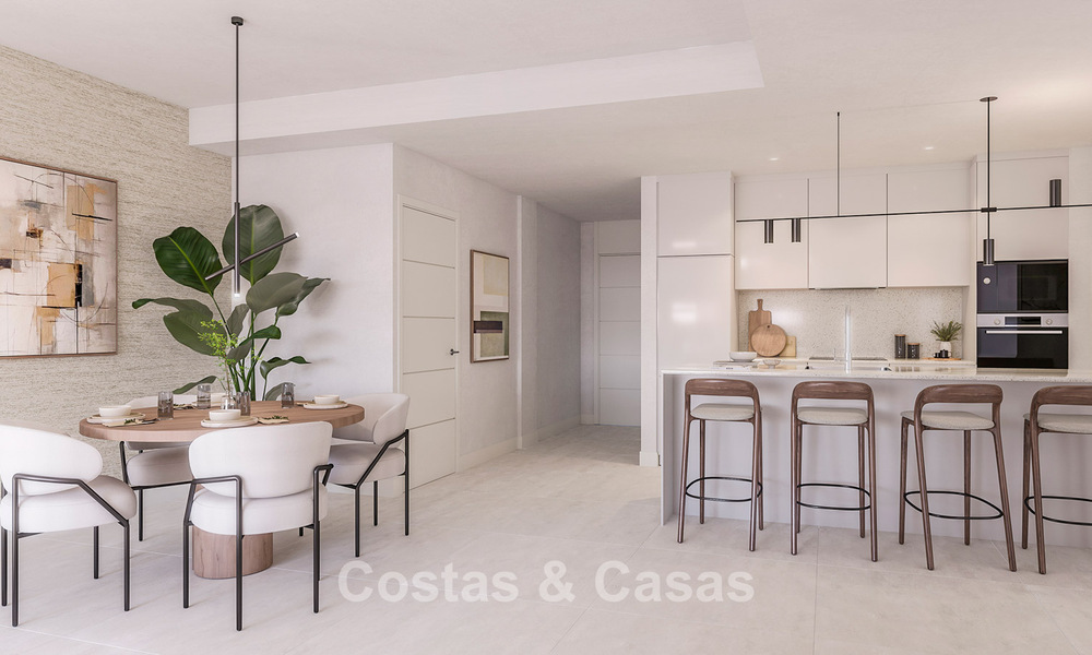 Appartements modernes de nouvelle construction à vendre à proximité de la plage et avec vue sur la mer à Estepona Ouest 775326