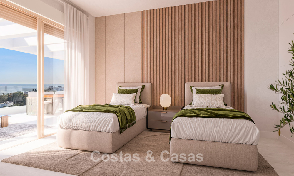 Appartements modernes de nouvelle construction à vendre à proximité de la plage et avec vue sur la mer à Estepona Ouest 775328