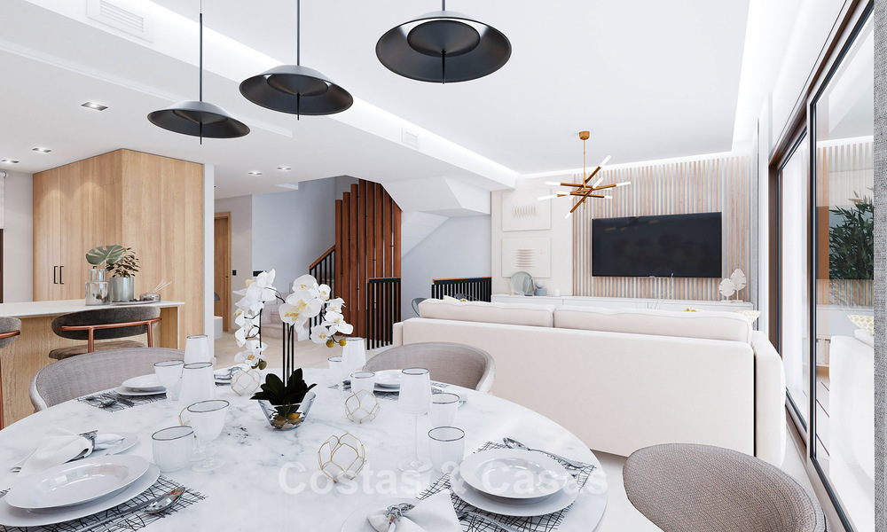 Maisons de ville neuves de 3 chambres à vendre dans un prestigieux complexe de golf à Mijas, Costa del Sol 775393
