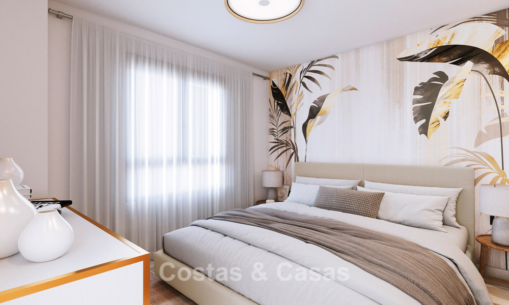 Maisons de ville neuves de 3 chambres à vendre dans un prestigieux complexe de golf à Mijas, Costa del Sol 775397
