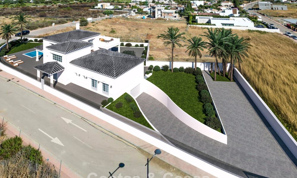 Projet de villa neuve à vendre à proximité de la plage et de toutes les commodités du centre d'Estepona 775847