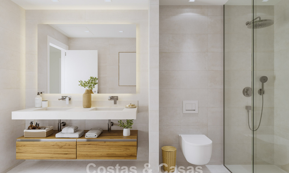 Nouveaux appartements durables avec vue sur la mer à vendre près de la plage à West Estepona. 775815