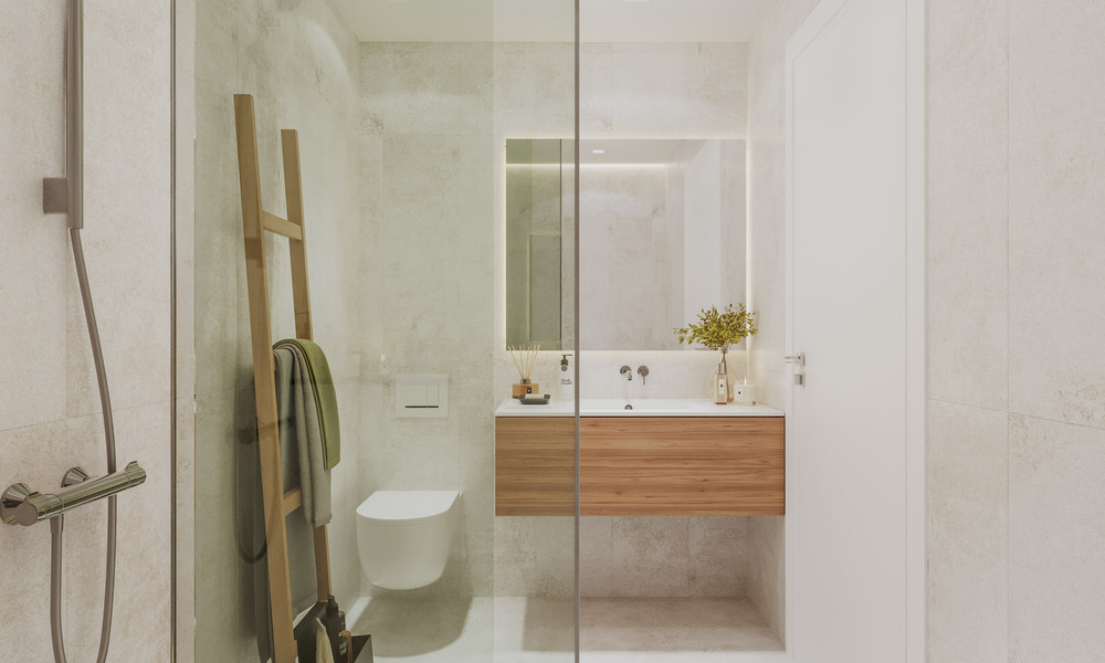 Nouveaux appartements durables avec vue sur la mer à vendre près de la plage à West Estepona. 775818