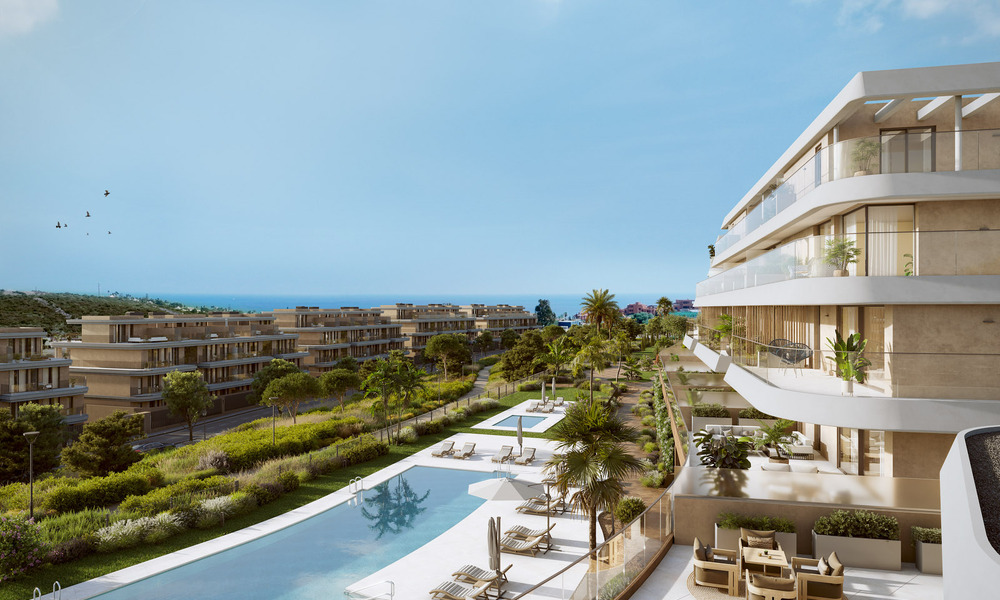 Nouveaux appartements durables avec vue sur la mer à vendre près de la plage à West Estepona. 775820