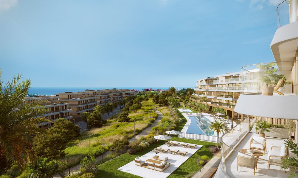 Nouveaux appartements durables avec vue sur la mer à vendre près de la plage à West Estepona. 775827