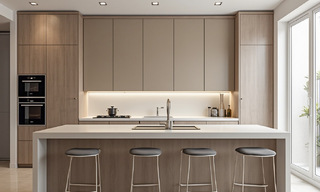 Luxueuse villa design sur plan à vendre dans une urbanisation fermée à Nueva Andalucia, Marbella 776144 