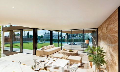 Luxueuse villa design sur plan à vendre dans une urbanisation fermée à Nueva Andalucia, Marbella 776149