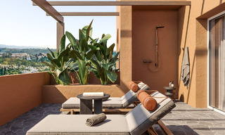 Penthouse en duplex rénové à vendre, à distance de marche des commodités dans la vallée du golf de Nueva Andalucia, Marbella 776317 