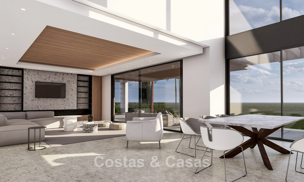 Villa de luxe moderne avec vue magnifique sur le golf et la mer à vendre dans un complexe de golf 5 étoiles à Marbella - Benahavis 776713