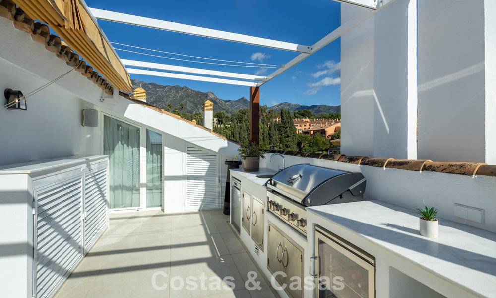 Penthouse en duplex prêt à emménager à vendre dans une urbanisation sécurisée 24h sur le Golden Mile de Marbella 777116