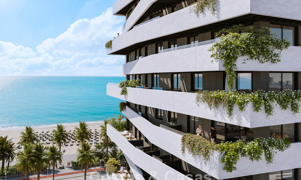 6 luxueux penthouses en duplex avec vue sur la mer à vendre directement sur la promenade de la plage du centre de Malaga 777522