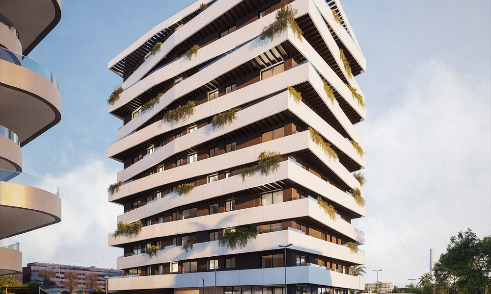 6 luxueux penthouses en duplex avec vue sur la mer à vendre directement sur la promenade de la plage du centre de Malaga 777529