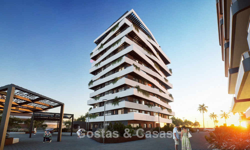 6 luxueux penthouses en duplex avec vue sur la mer à vendre directement sur la promenade de la plage du centre de Malaga 777532