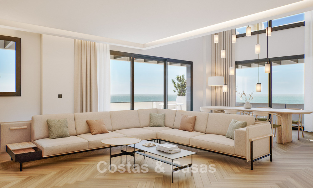 6 luxueux penthouses en duplex avec vue sur la mer à vendre directement sur la promenade de la plage du centre de Malaga 777540