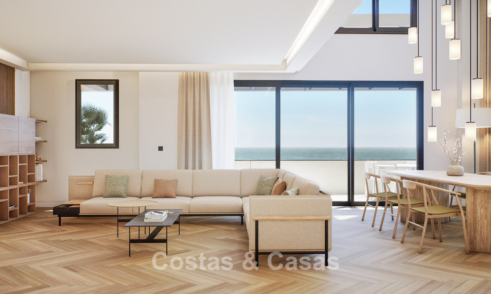 6 luxueux penthouses en duplex avec vue sur la mer à vendre directement sur la promenade de la plage du centre de Malaga 777560