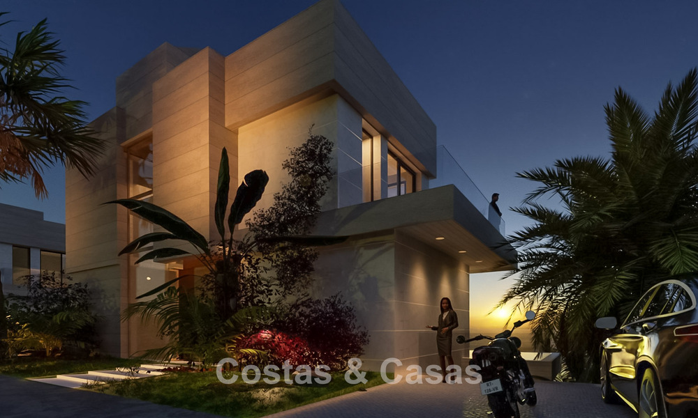 Nouveau lancement. 14 villas de luxe sophistiquées avec vue sur la mer à vendre sur le parcours de golf à l'ouest du centre d'Estepona 778028