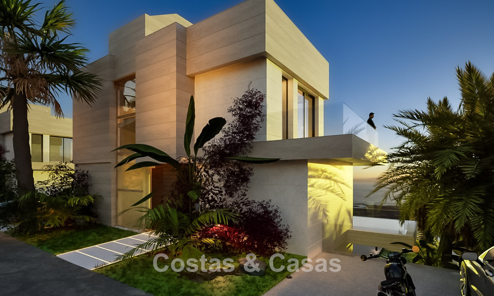 Nouveau lancement. 14 villas de luxe sophistiquées avec vue sur la mer à vendre sur le parcours de golf à l'ouest du centre d'Estepona 778030