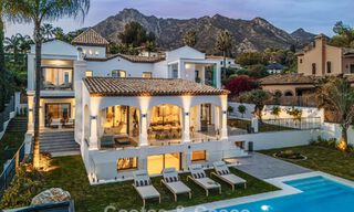 Villa de luxe raffinée de style méditerranéen moderne à vendre avec vue sur la mer dans un complexe fermé sur le Golden Mile de Marbella 778750 