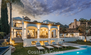 Villa de luxe raffinée de style méditerranéen moderne à vendre avec vue sur la mer dans un complexe fermé sur le Golden Mile de Marbella 778753 