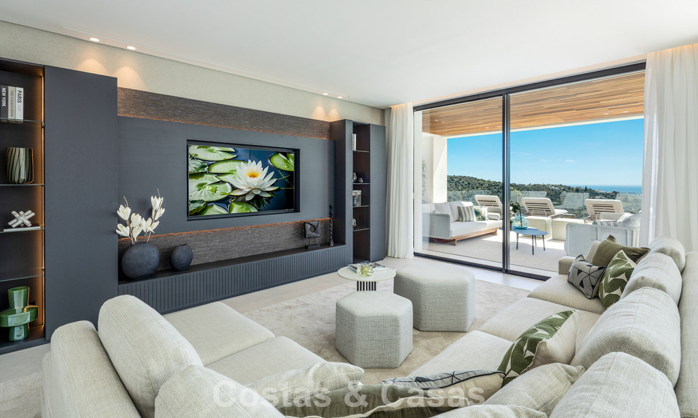 Villa de luxe sophistiquée avec vue panoramique sur la mer à vendre dans la communauté fermée de La Quinta, Marbella - Benahavis 800543