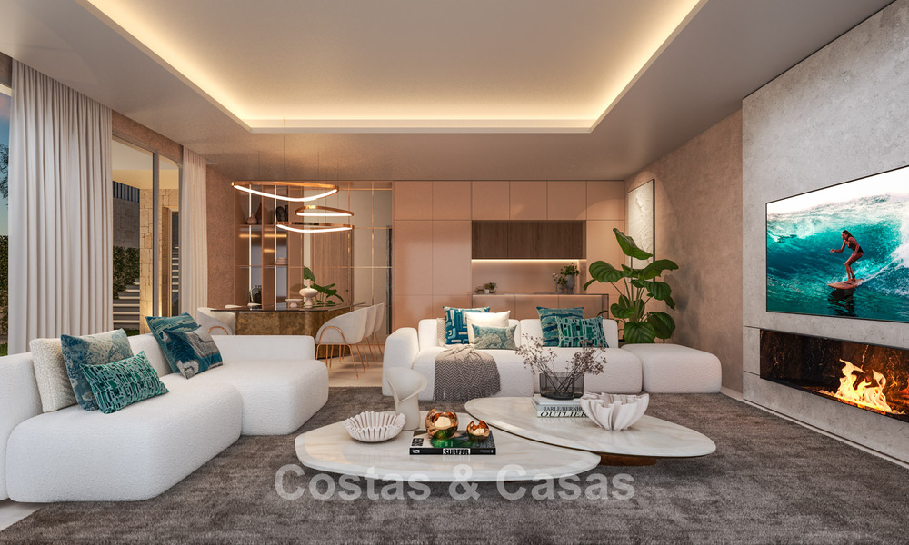 3 villas de luxe avec vue imprenable sur la mer à vendre dans un quartier de golf de Mijas Costa, Costa del Sol 779077