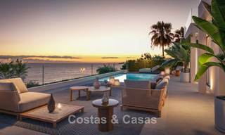 3 villas de luxe avec vue imprenable sur la mer à vendre dans un quartier de golf de Mijas Costa, Costa del Sol 779080 