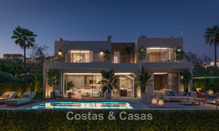 3 villas de luxe avec vue imprenable sur la mer à vendre dans un quartier de golf de Mijas Costa, Costa del Sol 779083 
