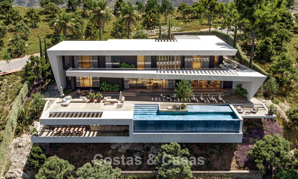 Nouveau sur le marché. 6 villas de luxe avec vue imprenable sur la mer à vendre sur le New Golden Mile, Marbella - Estepona 779257