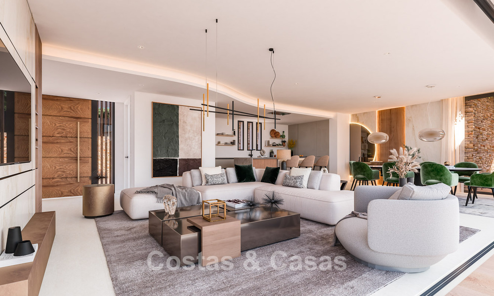 Nouveau sur le marché. Villa sophistiquée de nouvelle construction à vendre dans un quartier sécurisé sur le Golden Mile de Marbella 779922