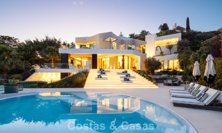 Villa design avant-gardiste avec vue panoramique sur la mer à vendre dans une résidence fermée à Benahavis - Marbella 780017 