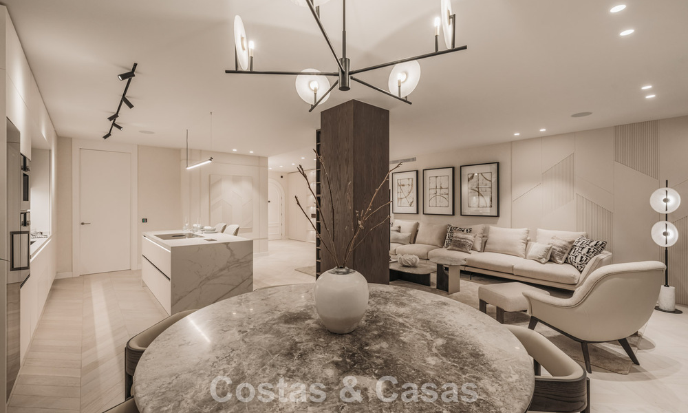 Appartement de première classe avec vue panoramique sur la mer à vendre dans la vallée du golf de Nueva Andalucia, Marbella 780259