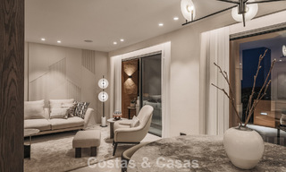 Appartement de première classe avec vue panoramique sur la mer à vendre dans la vallée du golf de Nueva Andalucia, Marbella 780260 