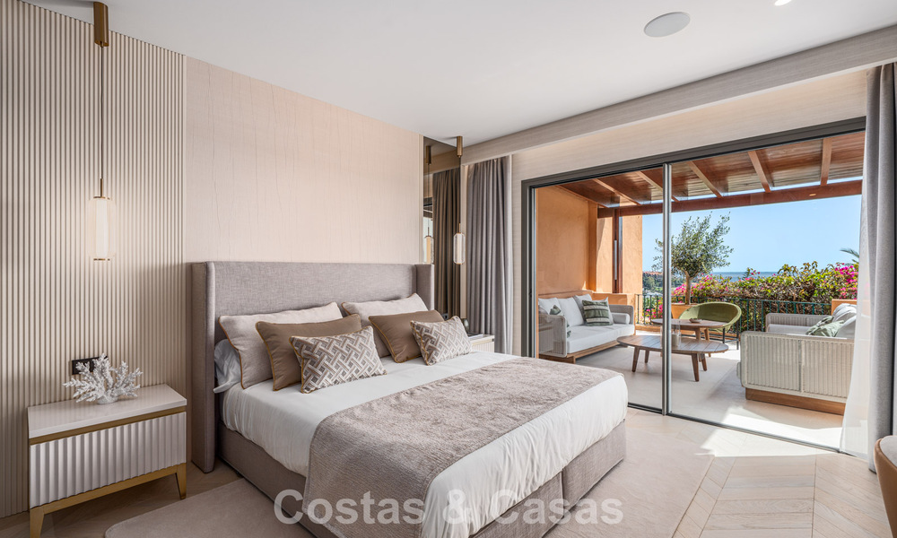 Appartement de première classe avec vue panoramique sur la mer à vendre dans la vallée du golf de Nueva Andalucia, Marbella 780292