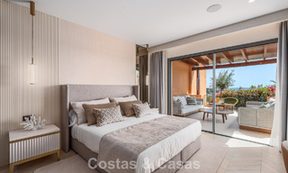 Appartement de première classe avec vue panoramique sur la mer à vendre dans la vallée du golf de Nueva Andalucia, Marbella 780292 