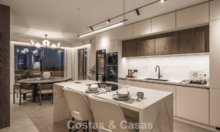 Appartement de première classe avec vue panoramique sur la mer à vendre dans la vallée du golf de Nueva Andalucia, Marbella 780305 