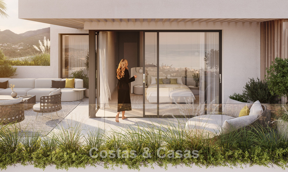 Appartements modernistes sur plan avec vue phénoménale sur la mer à vendre à Mijas, Costa del Sol 780071