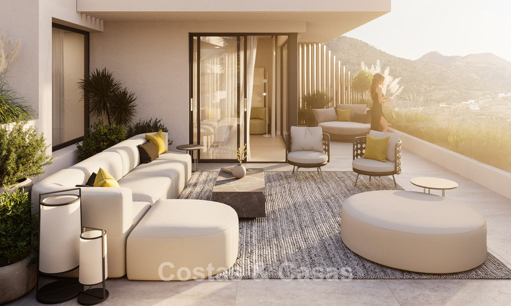 Appartements modernistes sur plan avec vue phénoménale sur la mer à vendre à Mijas, Costa del Sol 780082