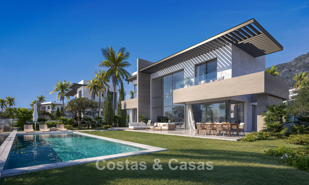 Villas luxueuses sur plan avec vue imprenable sur la mer à vendre à Mijas, Costa del Sol 780094